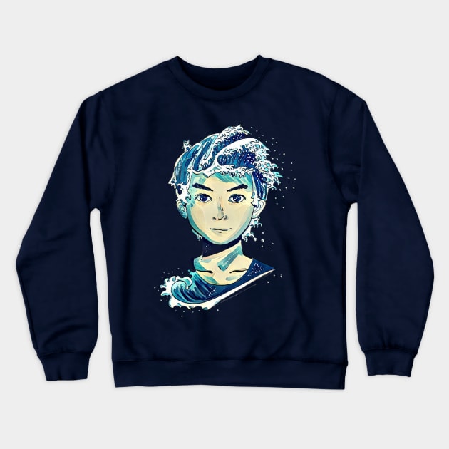 Wave Boy Crewneck Sweatshirt by Lightgaber